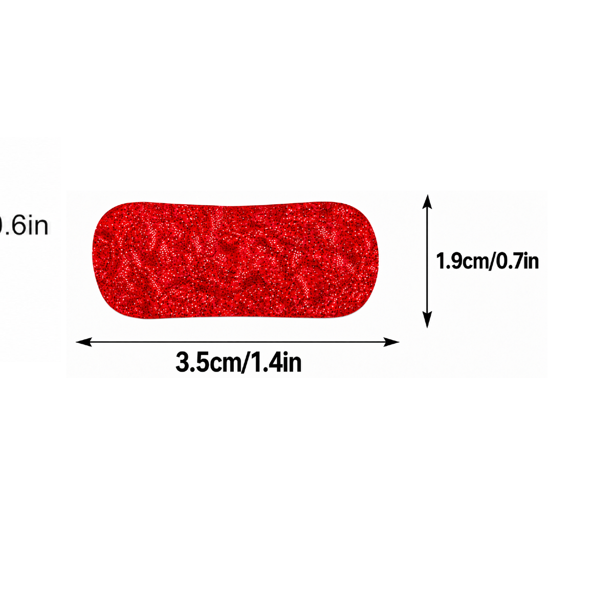 Red Glitter Eye Blacks Plain