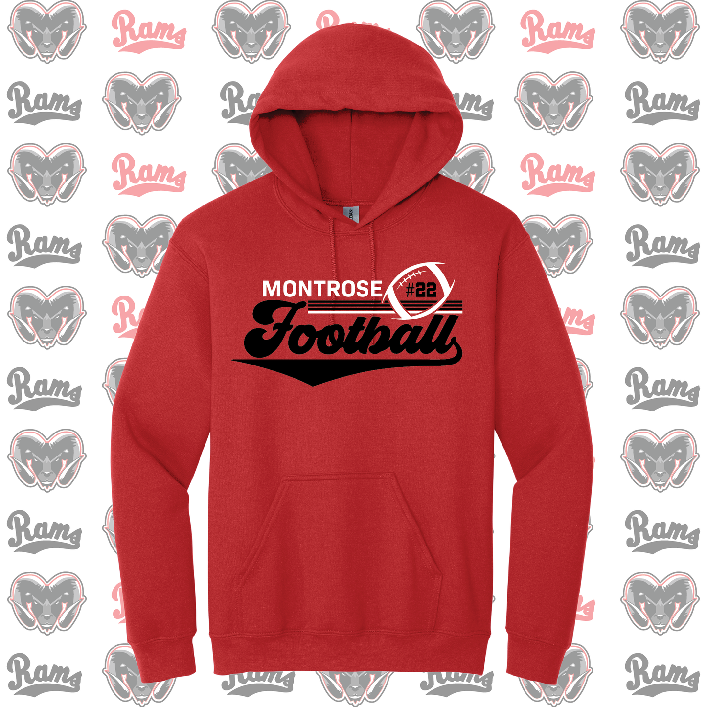 Montrose Football T-Shirt, Long Sleeved Tee, Crewneck Sweatshirt or Hoodie