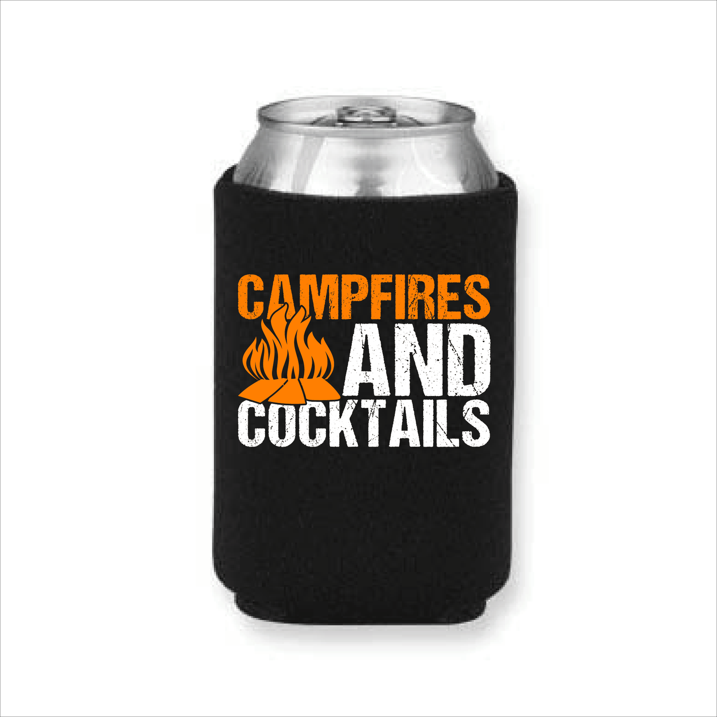 Campfire and Cocktails Koozie