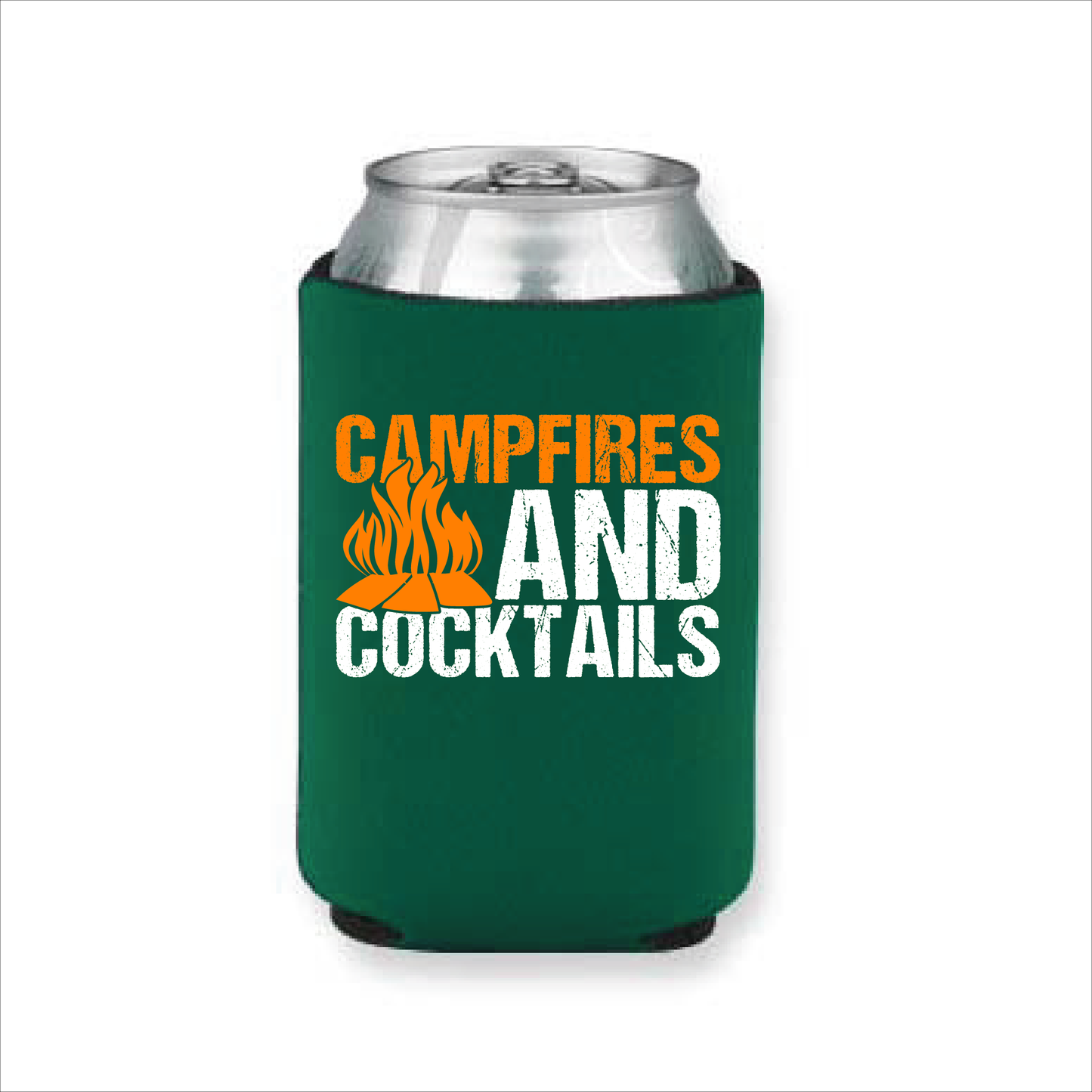 Campfire and Cocktails Koozie