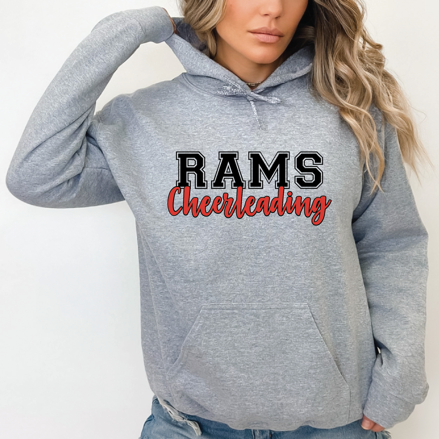 Rams Cheerleading Shirt - T-Shirt, Long Sleeved Tee, Crewneck Sweatshirt or Hoodie