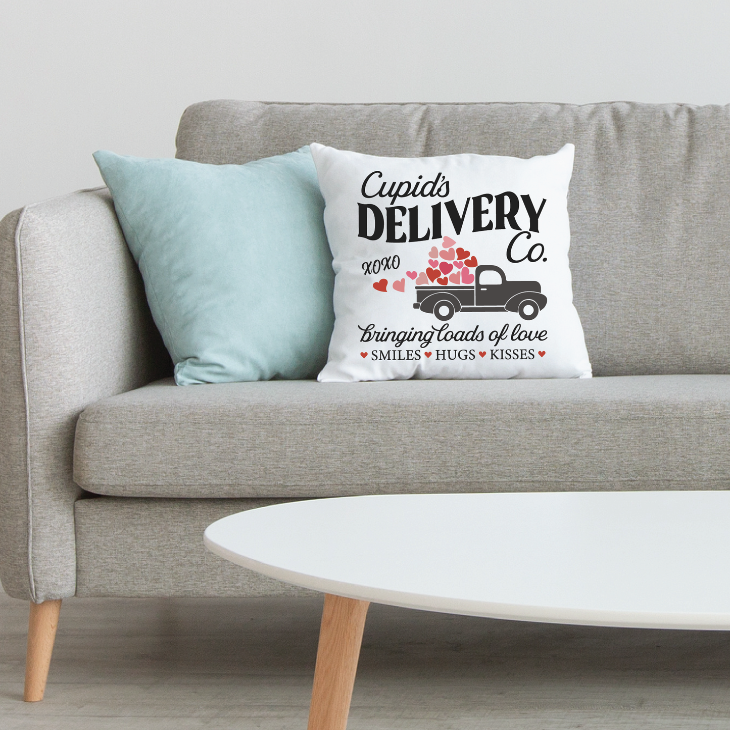 Cupid's Delivery Company Valentine's Day Pillow Cover