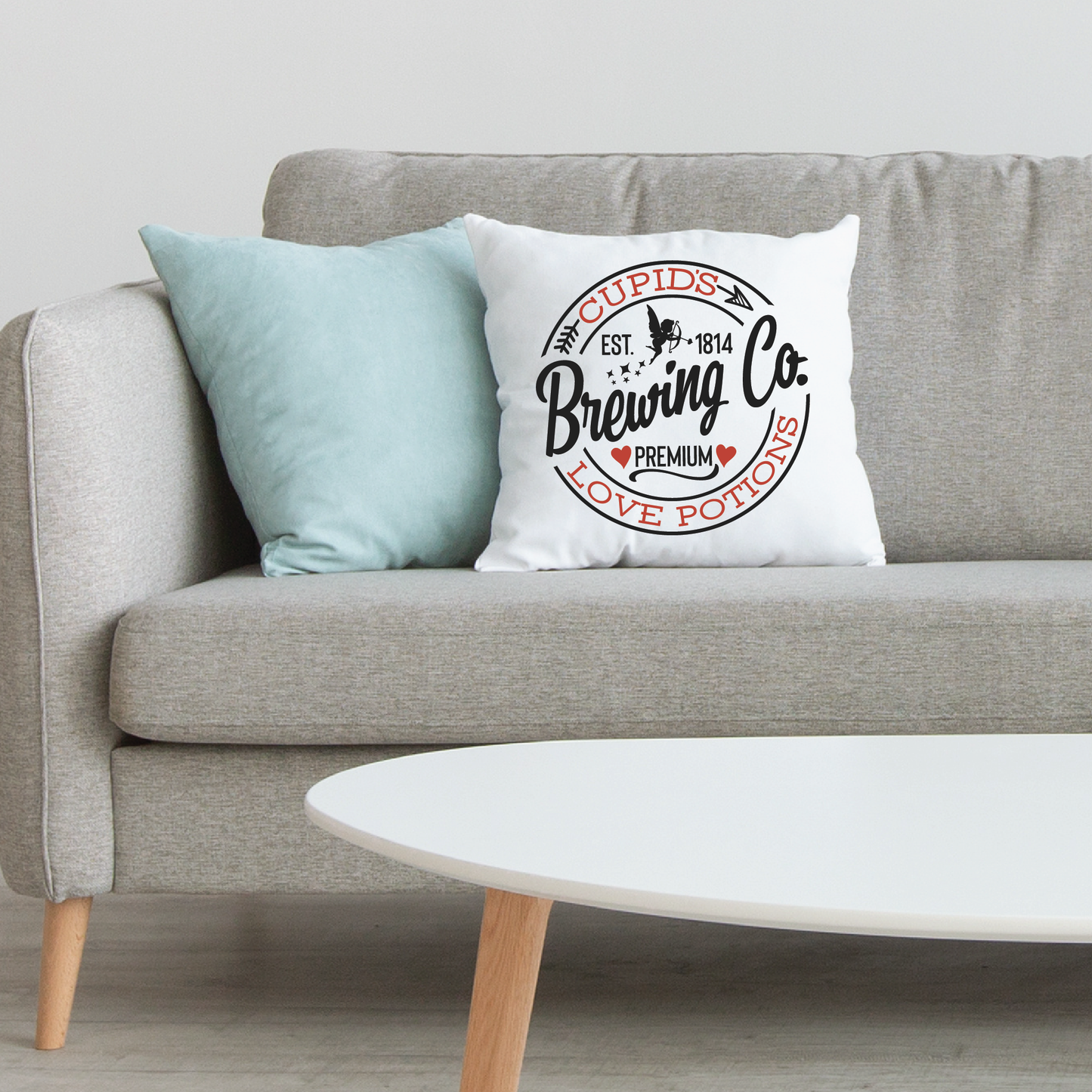 Cupid's Brewing Company Valentine's Day Pillow Cover