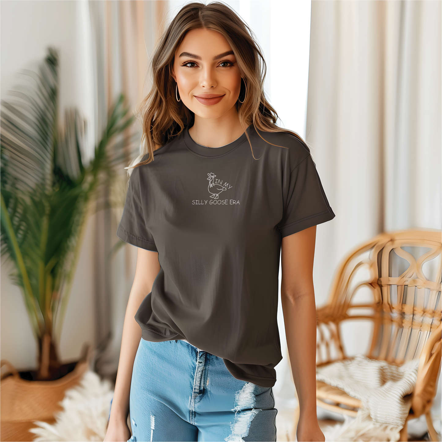 In My Silly Goose Era Embroidered T-Shirt