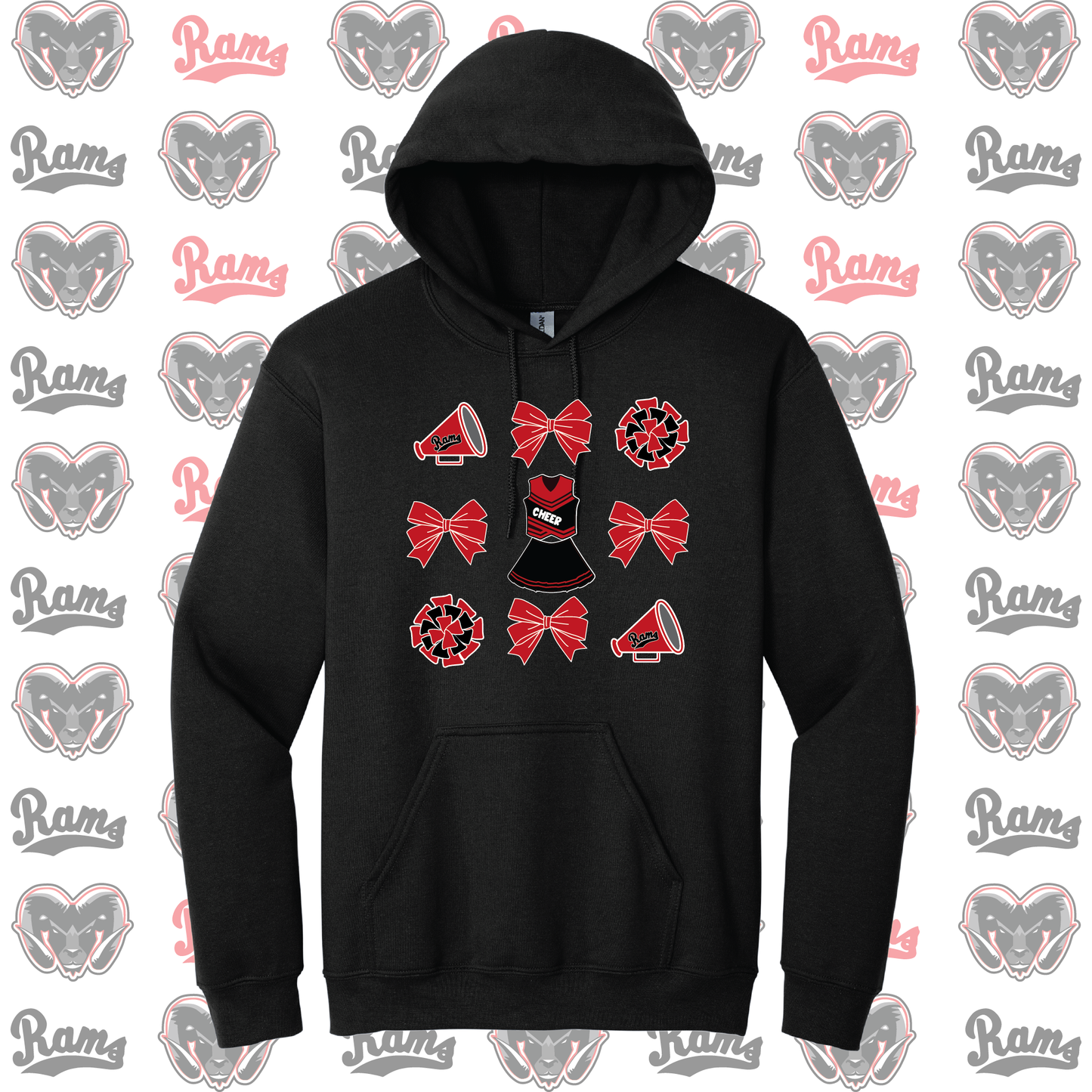 Montrose Rams Cheerleading T-Shirt, Long Sleeved Tee, Crewneck Sweatshirt or Hoodie