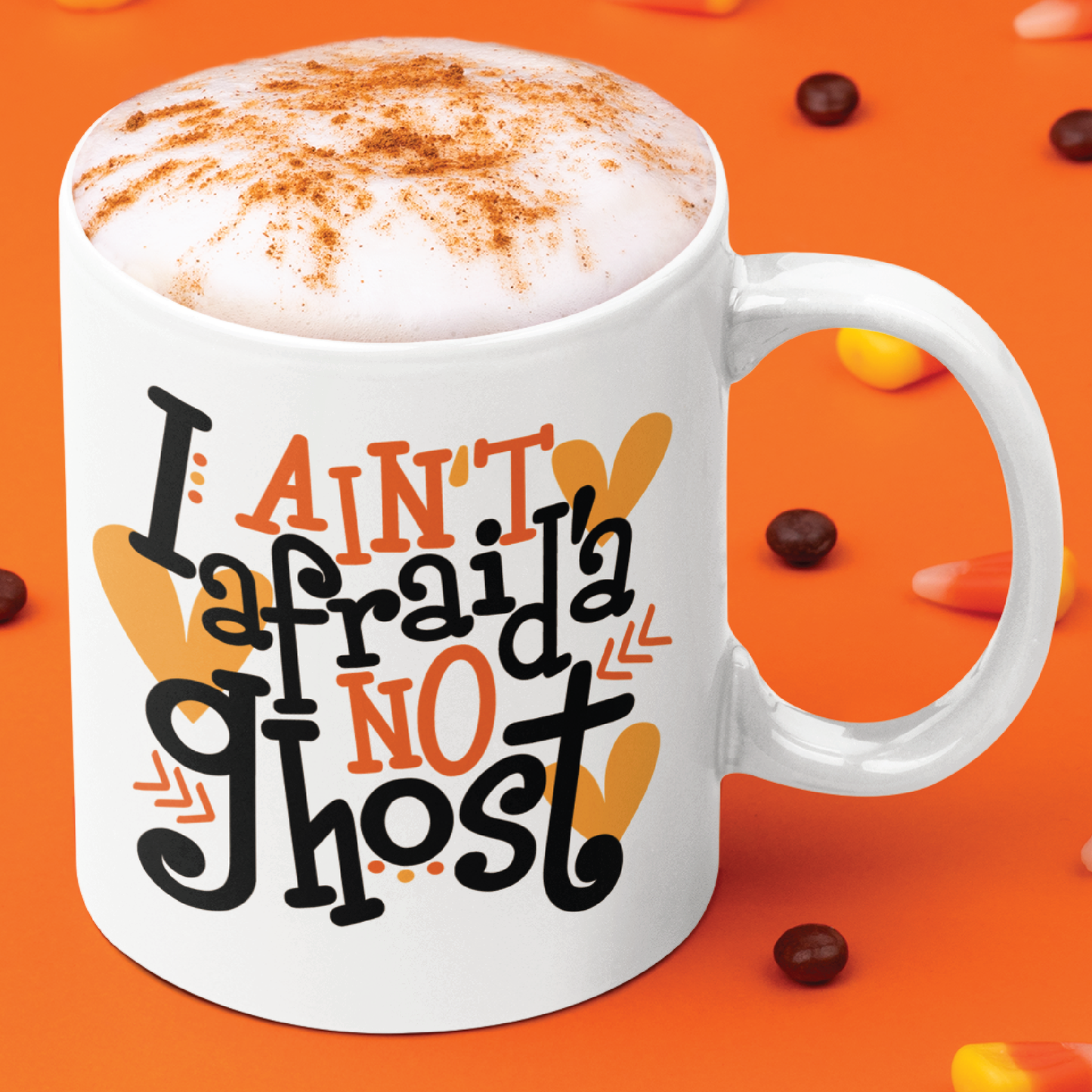 I Ain't Afraida No Ghost Halloween Coffee Mug