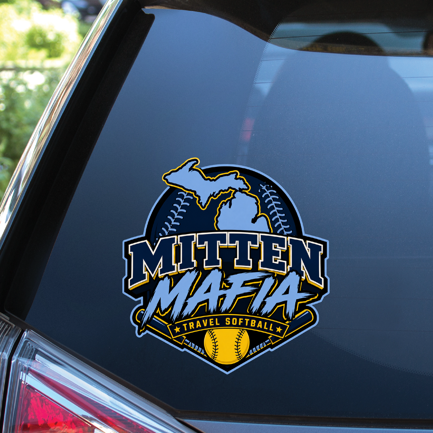 Mitten Mafia Softball Car Decal