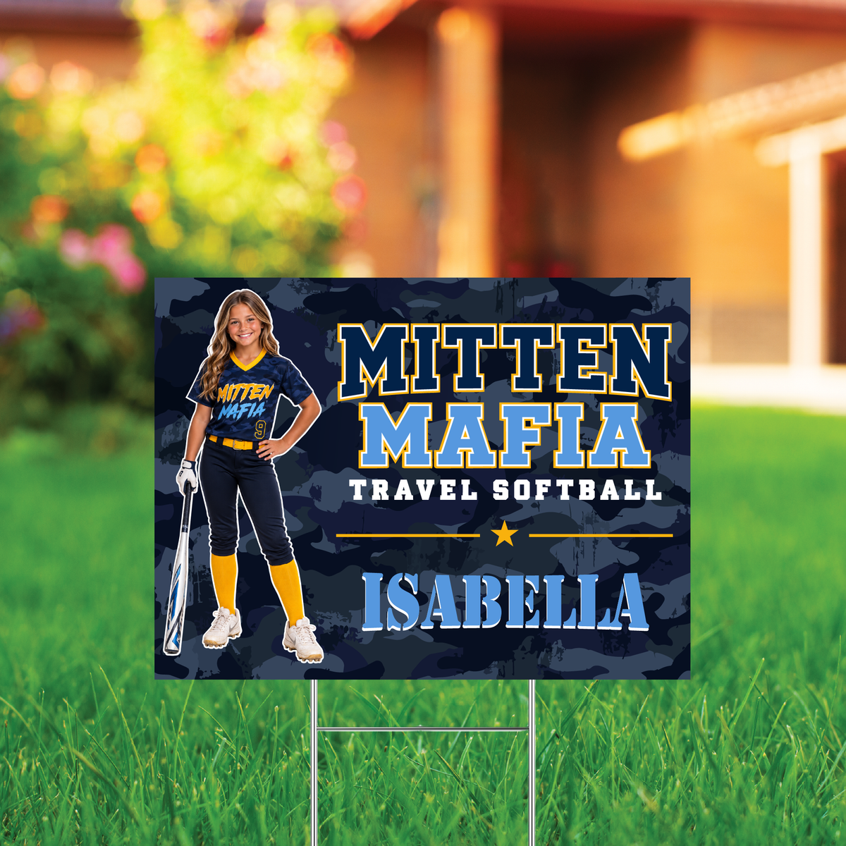 Mitten Mafia Softball Yard Sign