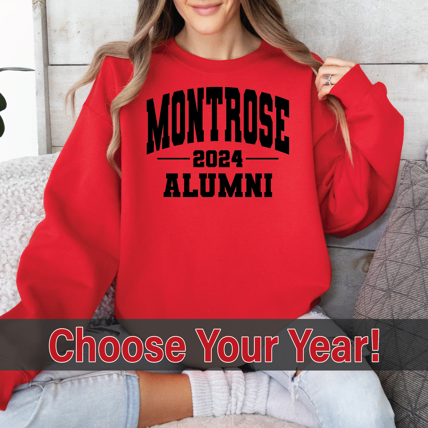 Montrose Alumni NTHS Fundraiser Crewneck Sweatshirt In Black, Red or Gray