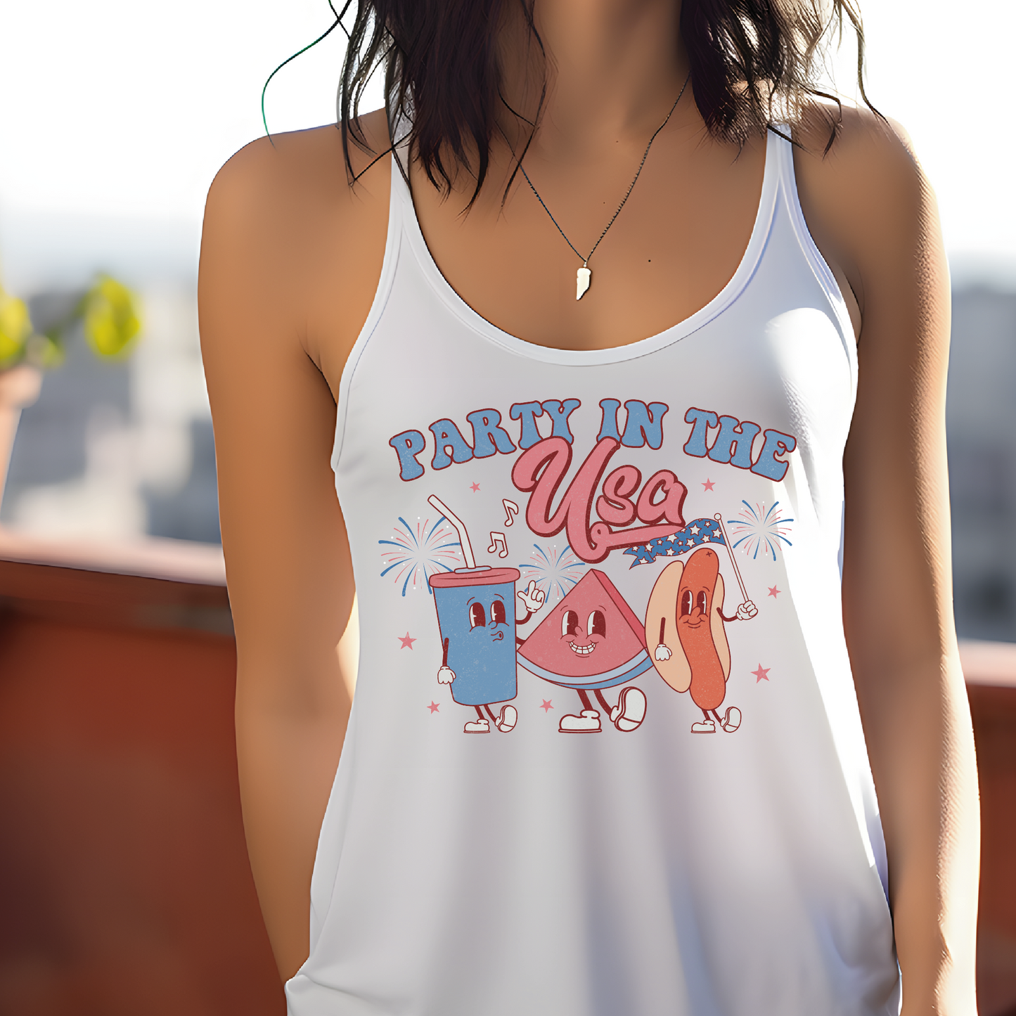 Party in the USA Vintage Vibe Tank or T-Shirt