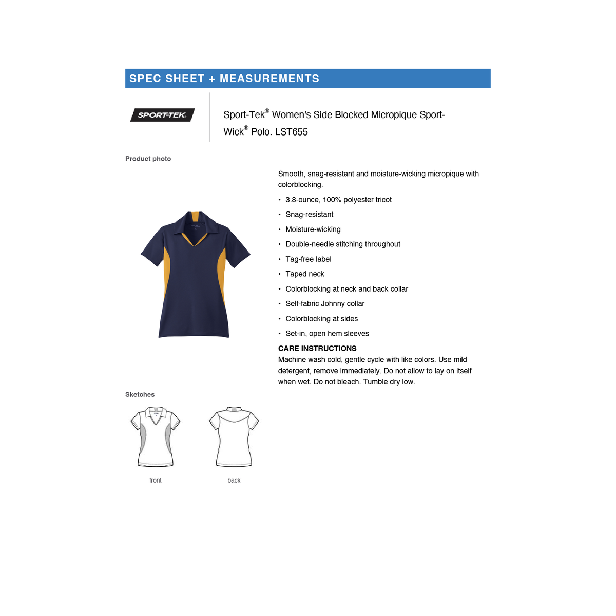 Mitten Mafia Sport-Tek Side Blocked Micropique Sport-Wick Polo Ladies Fit