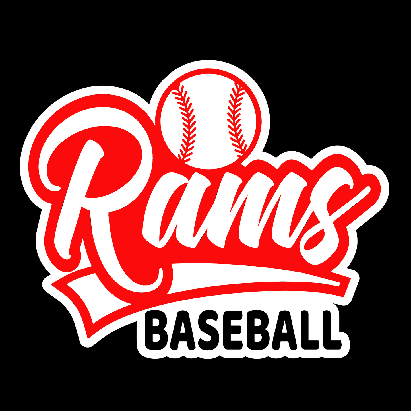 Montrose Rams Baseball Decal