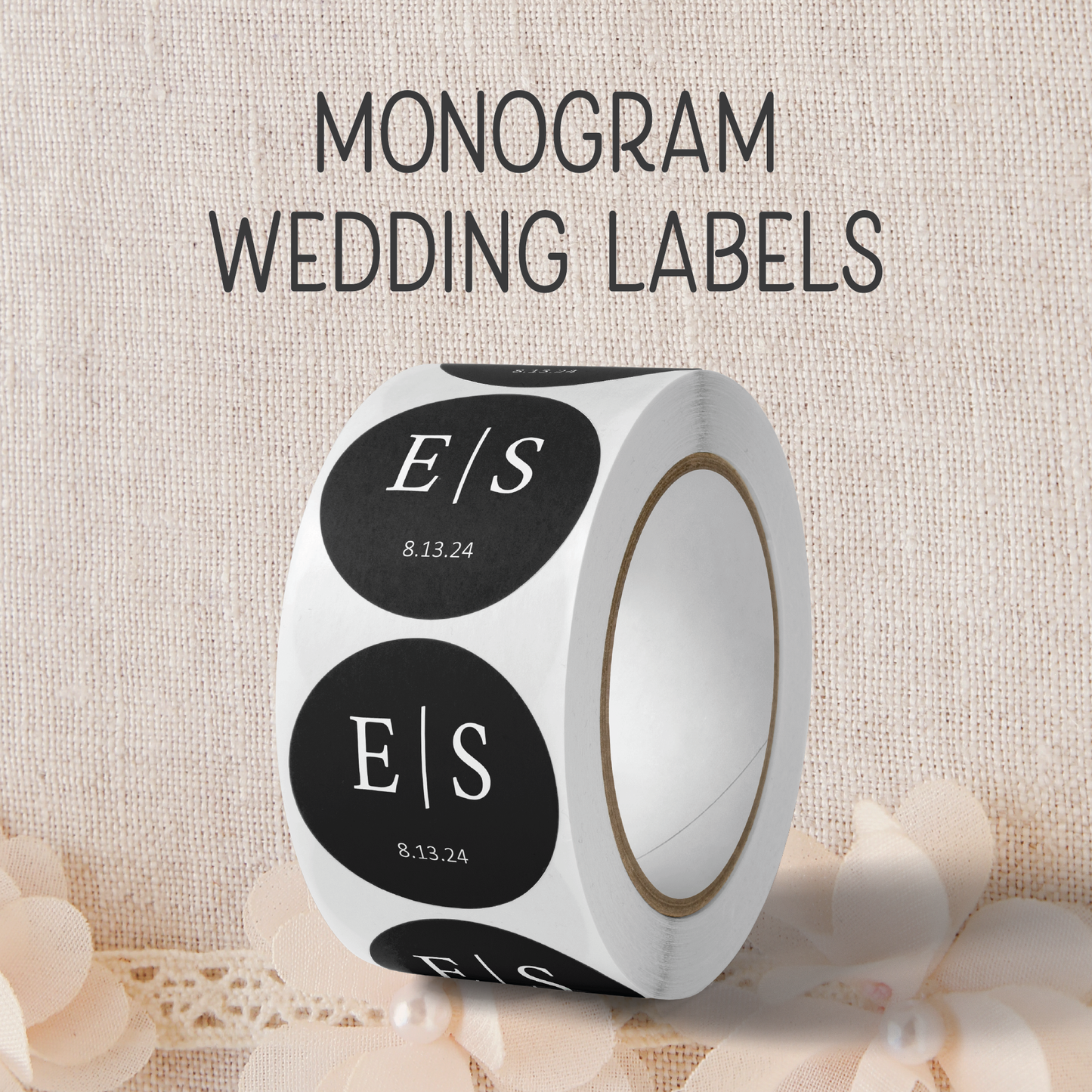 Monogram Wedding Labels