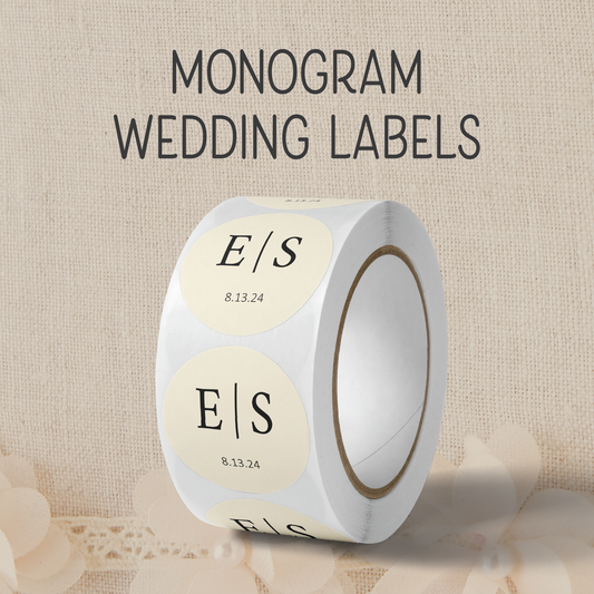 Monogram Wedding Labels