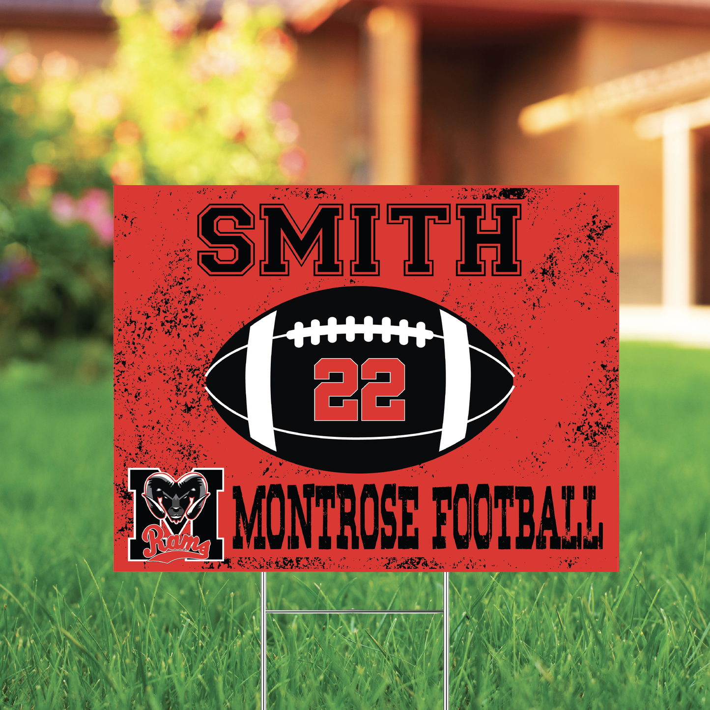 Montrose Rams Football Sign