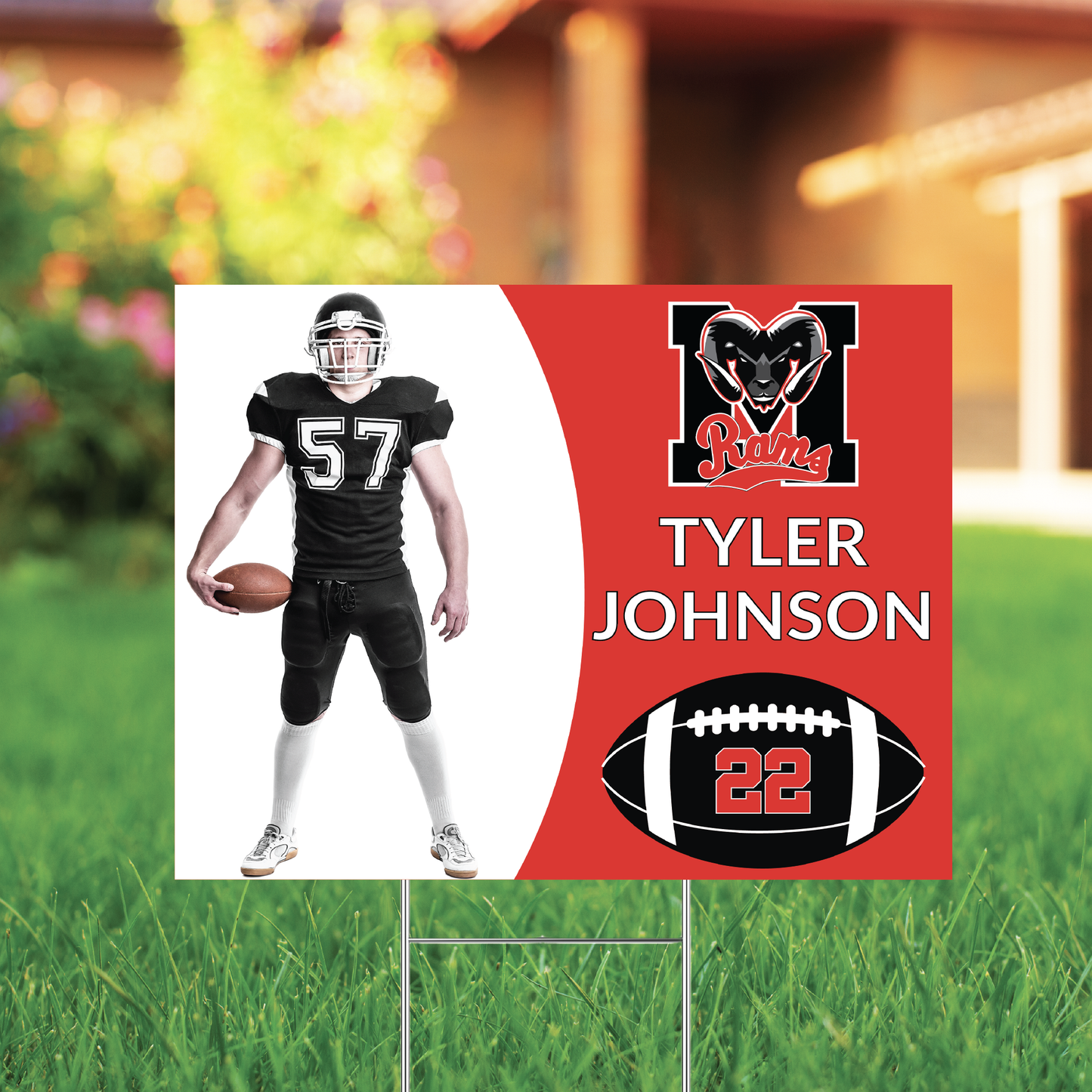 Montrose Rams Football Sign