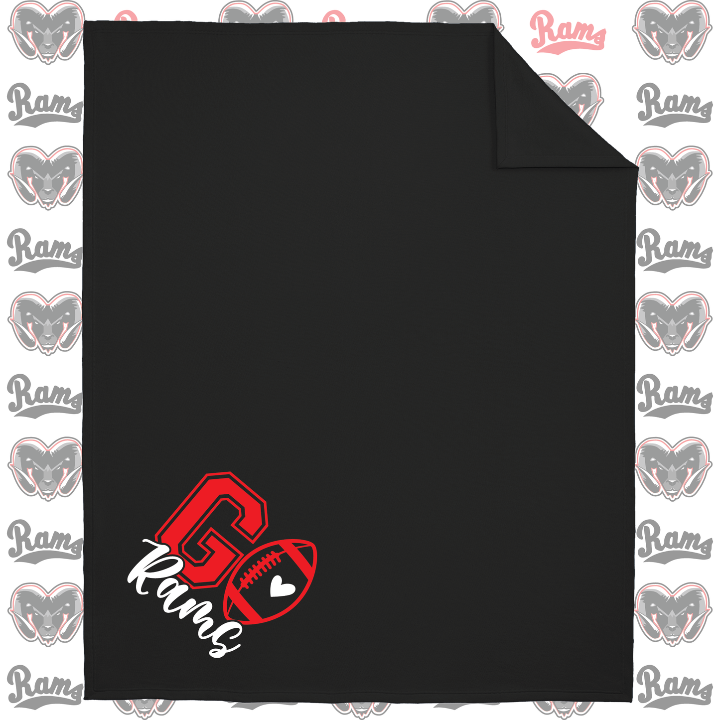 Rams Fleece Sweatshirt Blanket