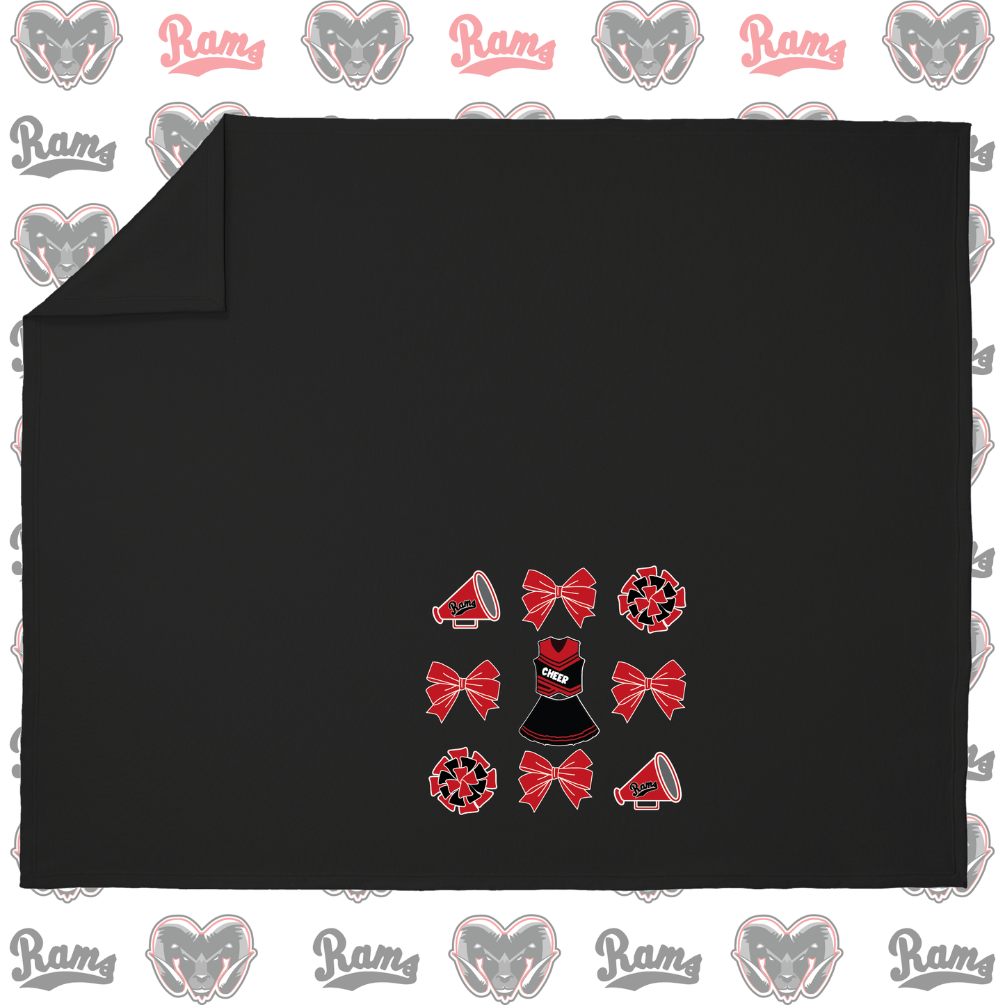 Rams Fleece Sweatshirt Blanket