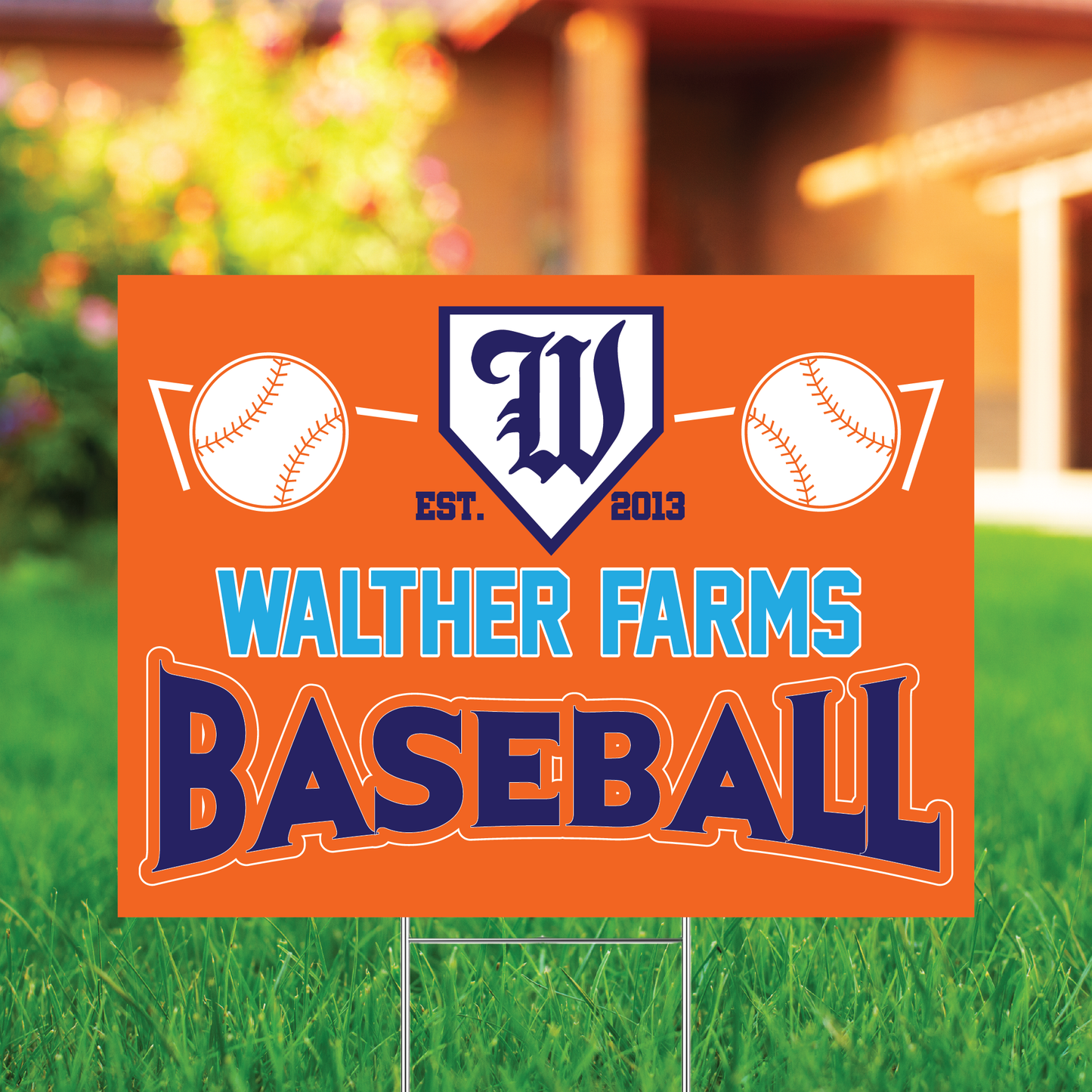 Walther Farms Baseball Yard Sign