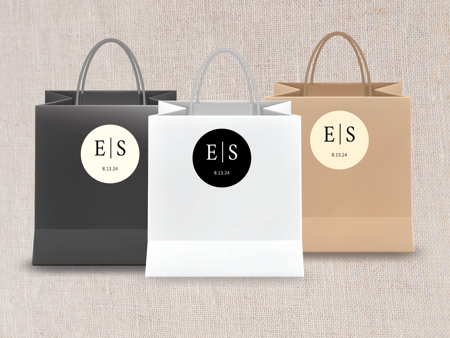 Monogram Wedding Labels