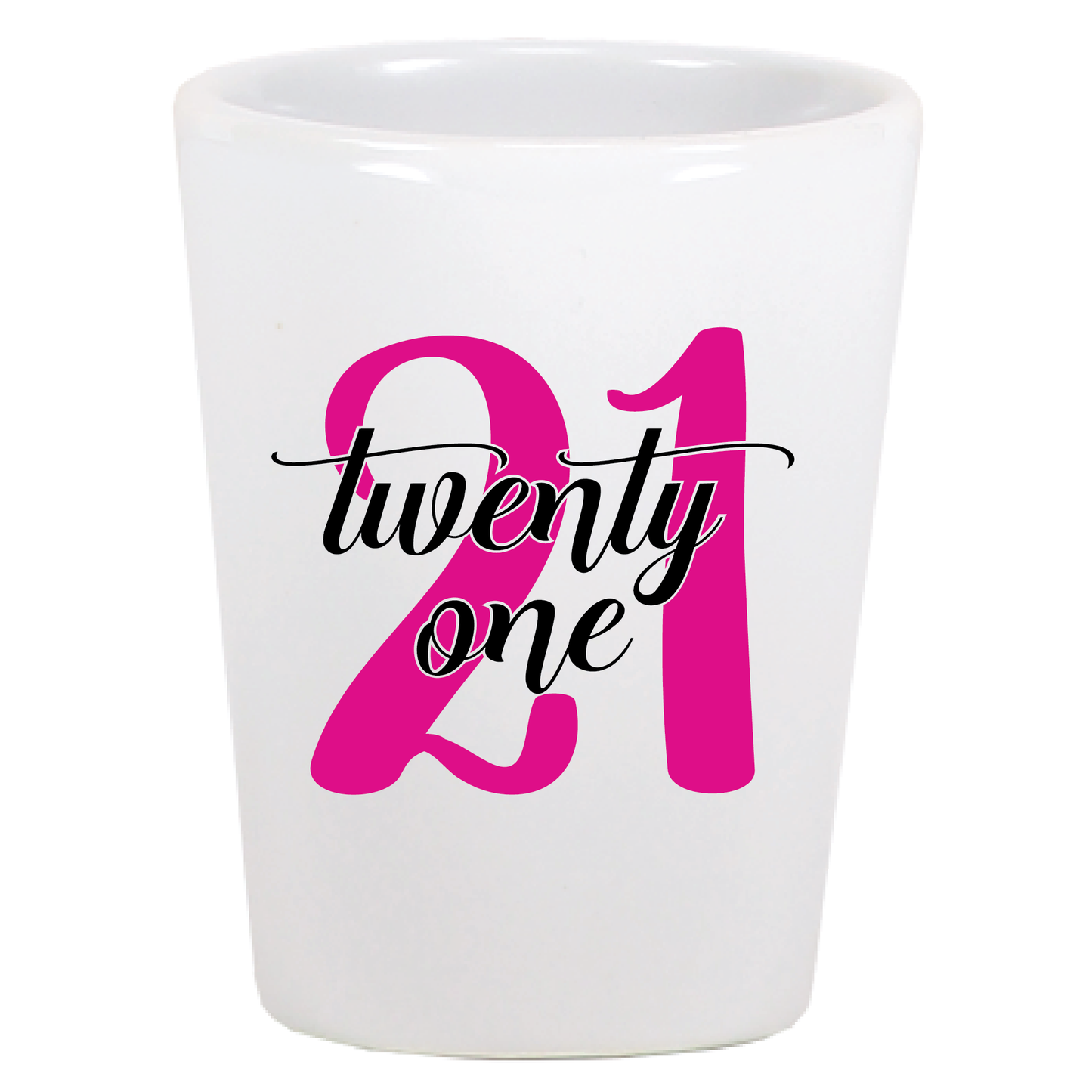 21st Birthday Shot Glass