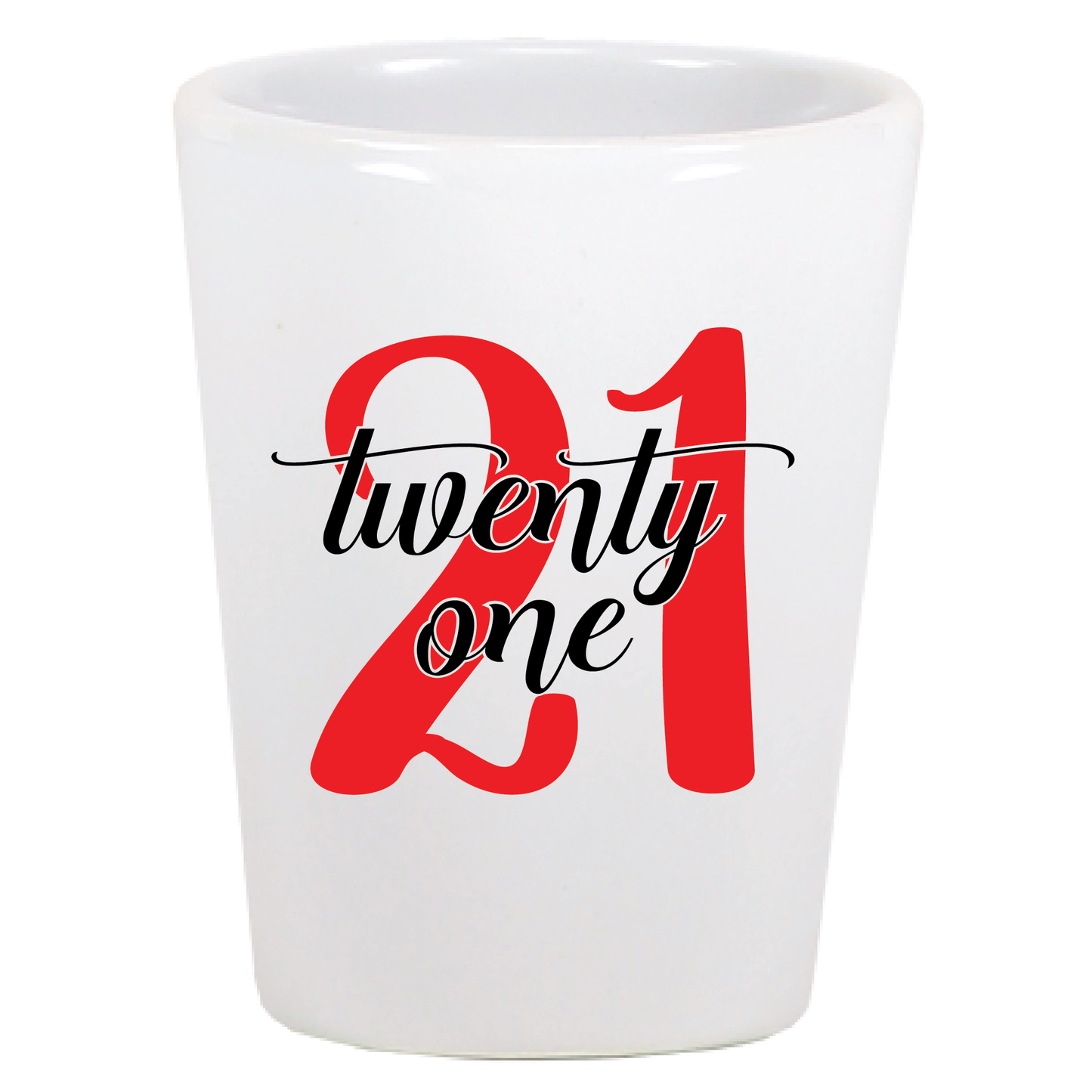 21st Birthday Shot Glass