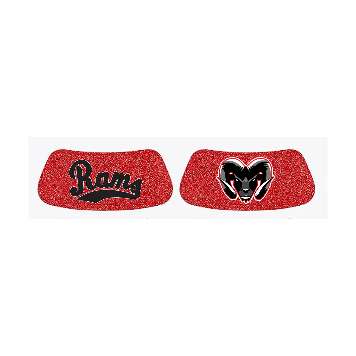 Red Glitter Rams Eye Blacks