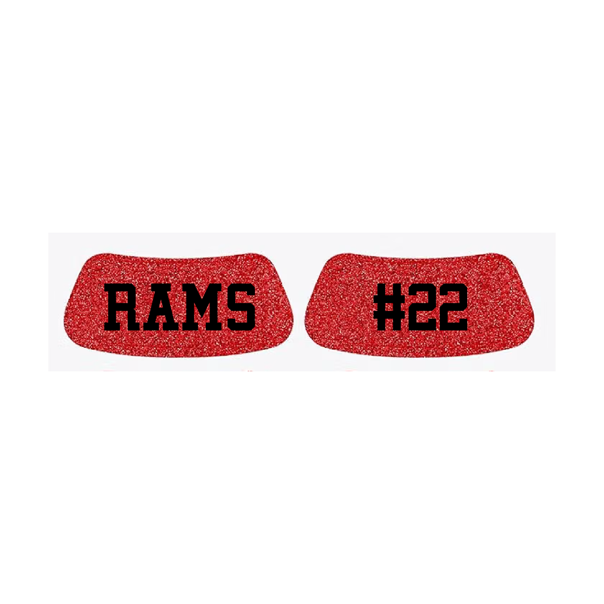 Red Glitter Rams Eye Blacks