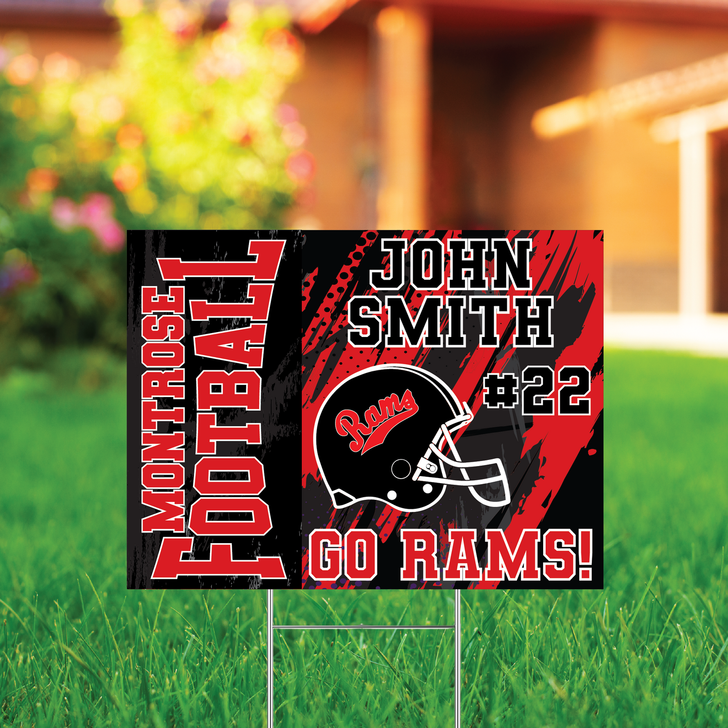Montrose Rams Football Sign