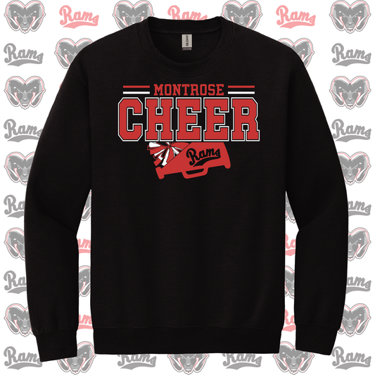 Montrose Rams Cheerleading T-Shirt, Long Sleeved Tee, Crewneck Sweatshirt or Hoodie