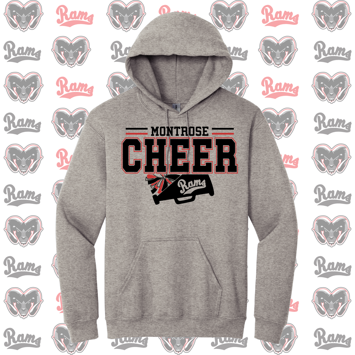 Montrose Rams Cheerleading T-Shirt, Long Sleeved Tee, Crewneck Sweatshirt or Hoodie