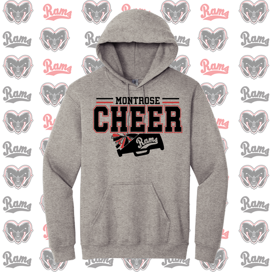 Montrose Rams Cheerleading T-Shirt, Long Sleeved Tee, Crewneck Sweatshirt or Hoodie