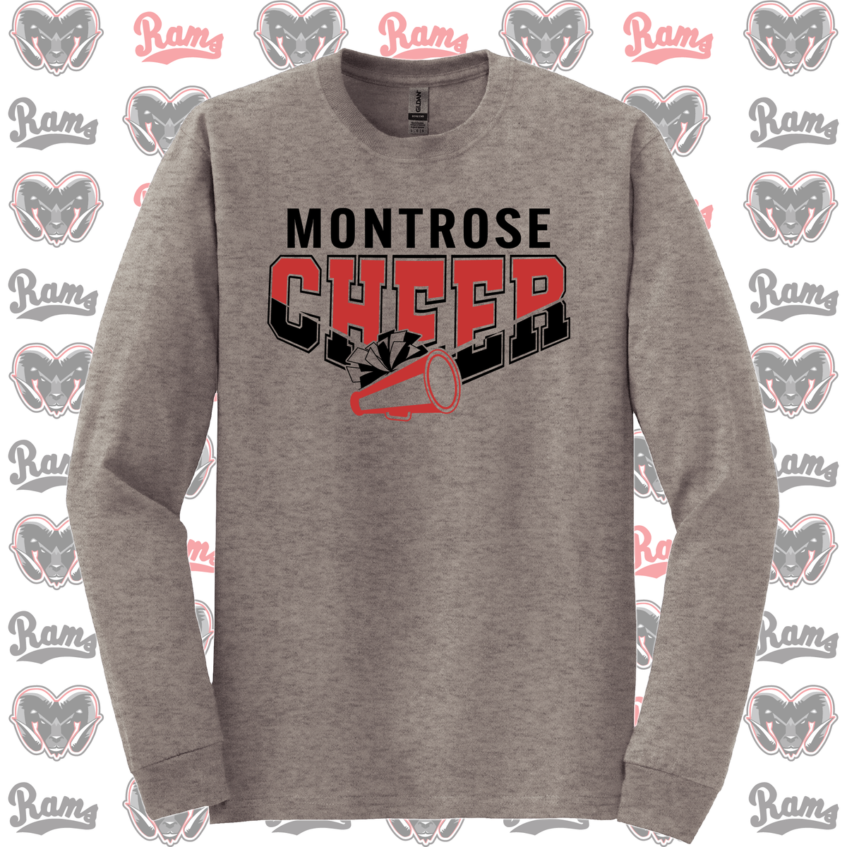 Montrose Rams Cheerleading  T-Shirt, Long Sleeved Tee, Crewneck Sweatshirt or Hoodie