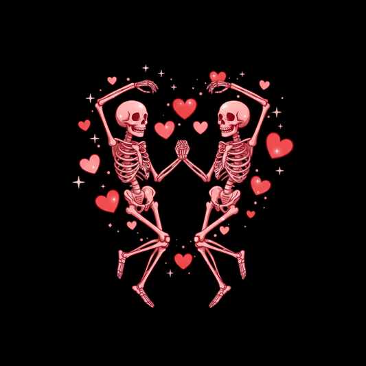 Skeletons & Hearts Valentine's Day DTF Transfer