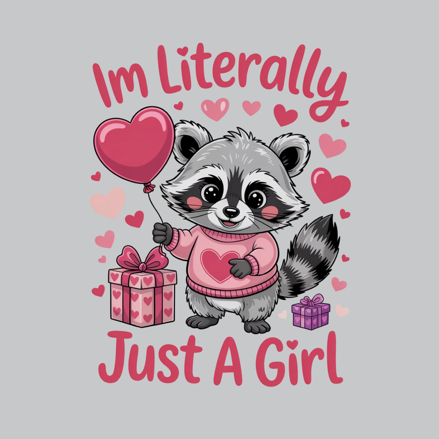 I'm Literally Just A Girl Valentine's Day DTF Transfer