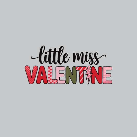Little Miss Valentine Valentine's Day DTF Transfer