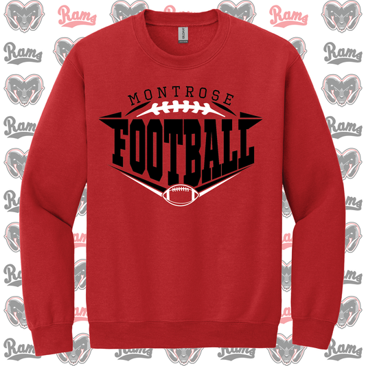 Montrose Rams Football T-Shirt, Long Sleeved Tee, Crewneck Sweatshirt or Hoodie