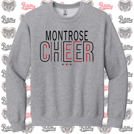 Montrose Rams Cheerleading T-Shirt, Long Sleeved Tee, Crewneck Sweatshirt or Hoodie