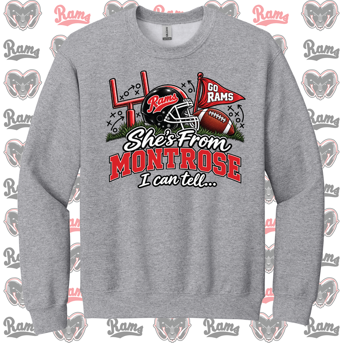 She's From Montrose I Can Tell Long Crewneck Sweatshirt