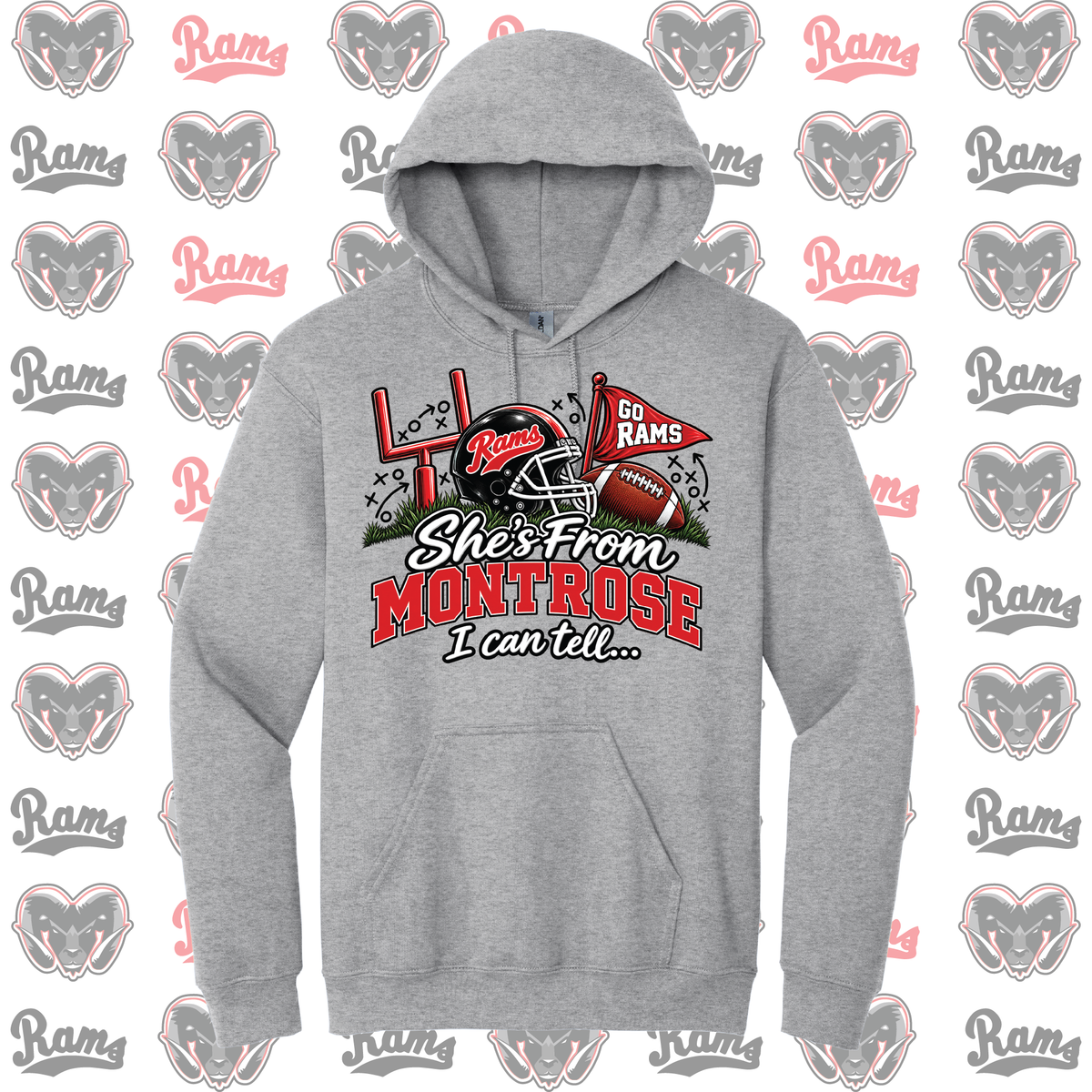 She's From Montrose I Can Tell Long Hooded Sweatshirt