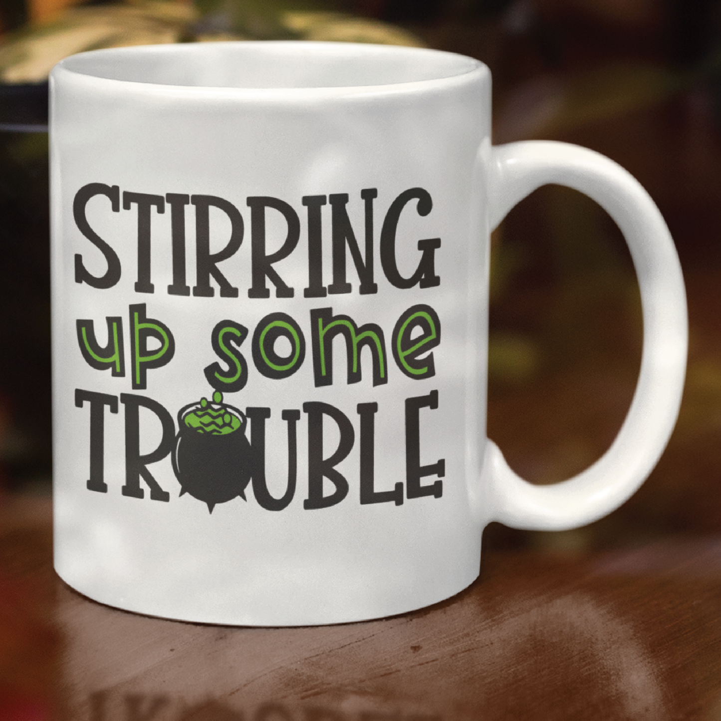 Stirring Up Some Trouble Halloween Coffee Mug