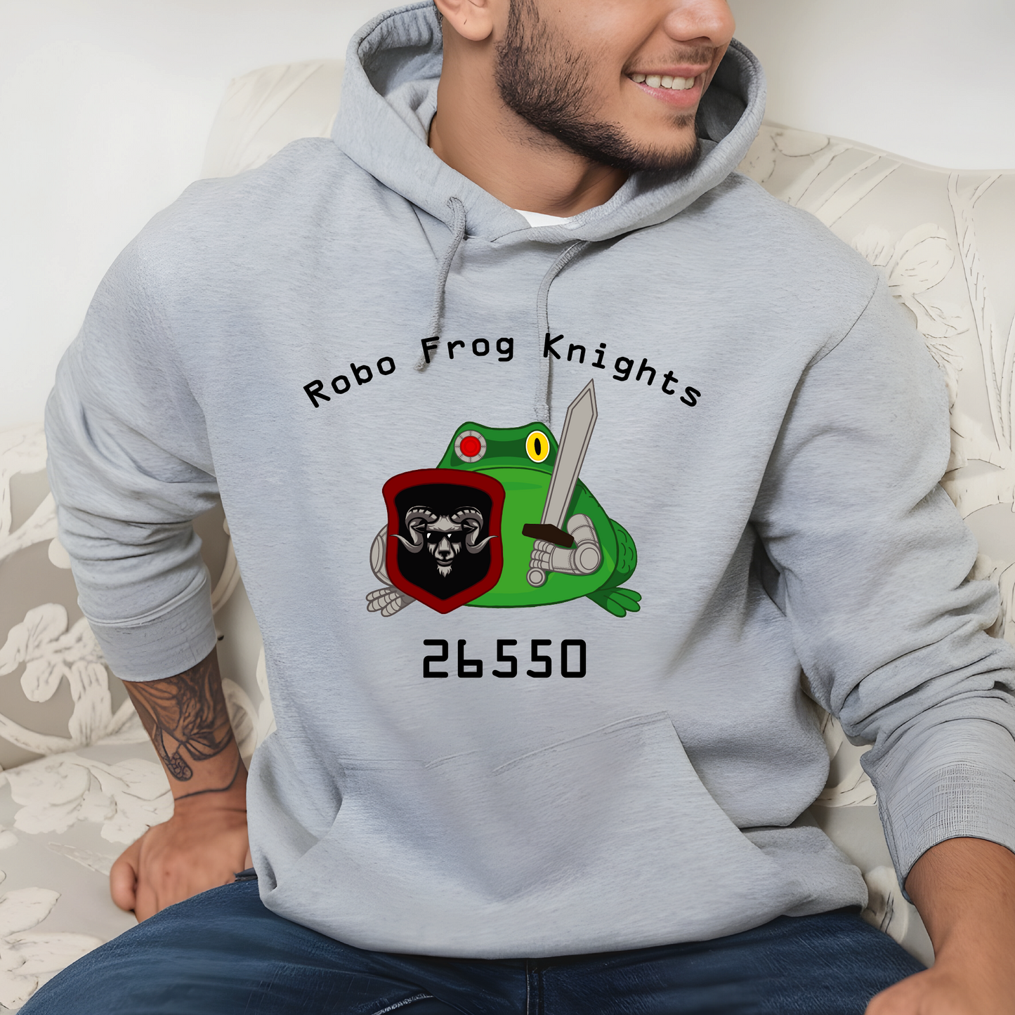 Montrose Rams Robotics Team Heather Grey T-Shirt, Long Sleeved Tee, Crewneck Sweatshirt or Hoodie