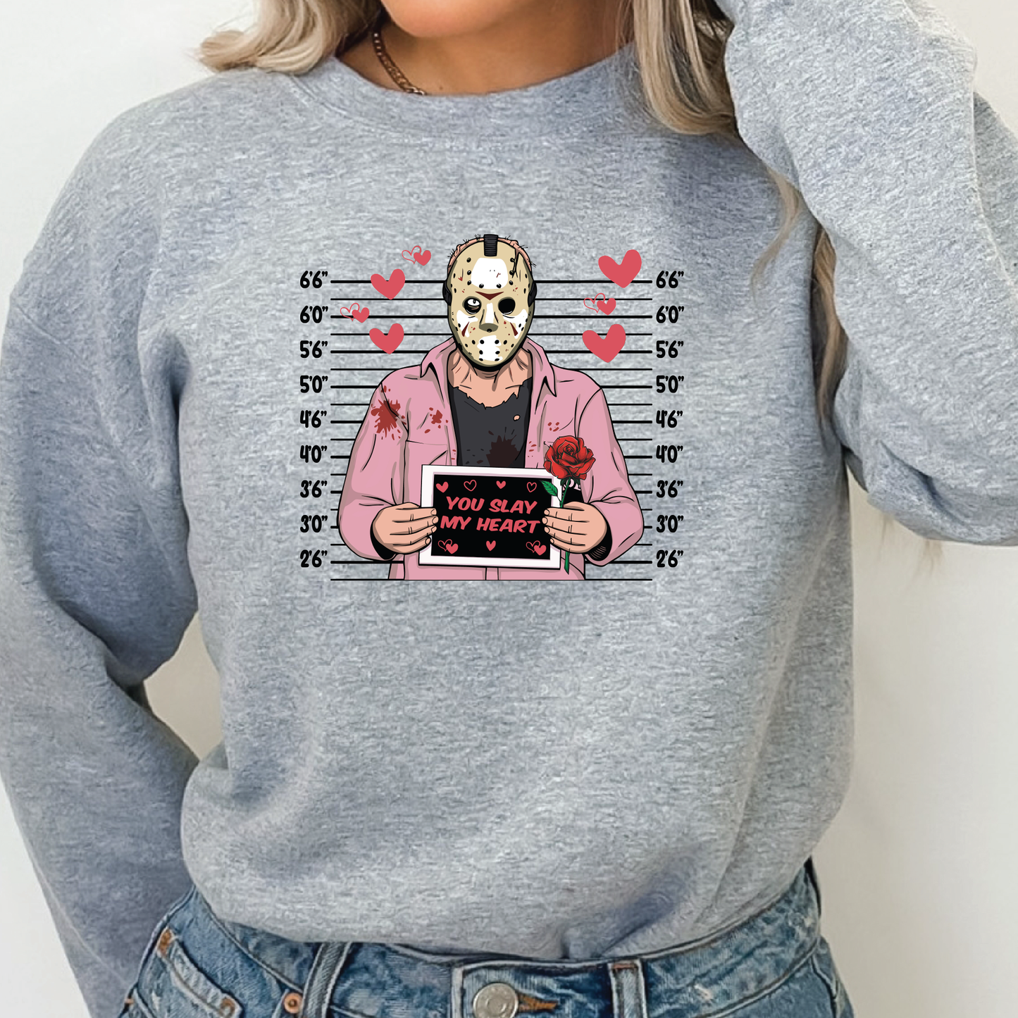 Friday the 13th Jason Valentine Crewneck Sweatshirt
