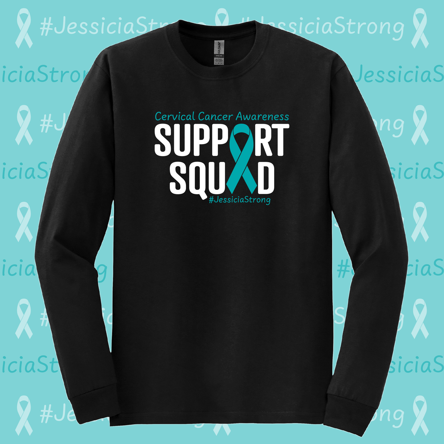 Jessicia White Cervical Cancer Fundraiser Crewneck Sweatshirt