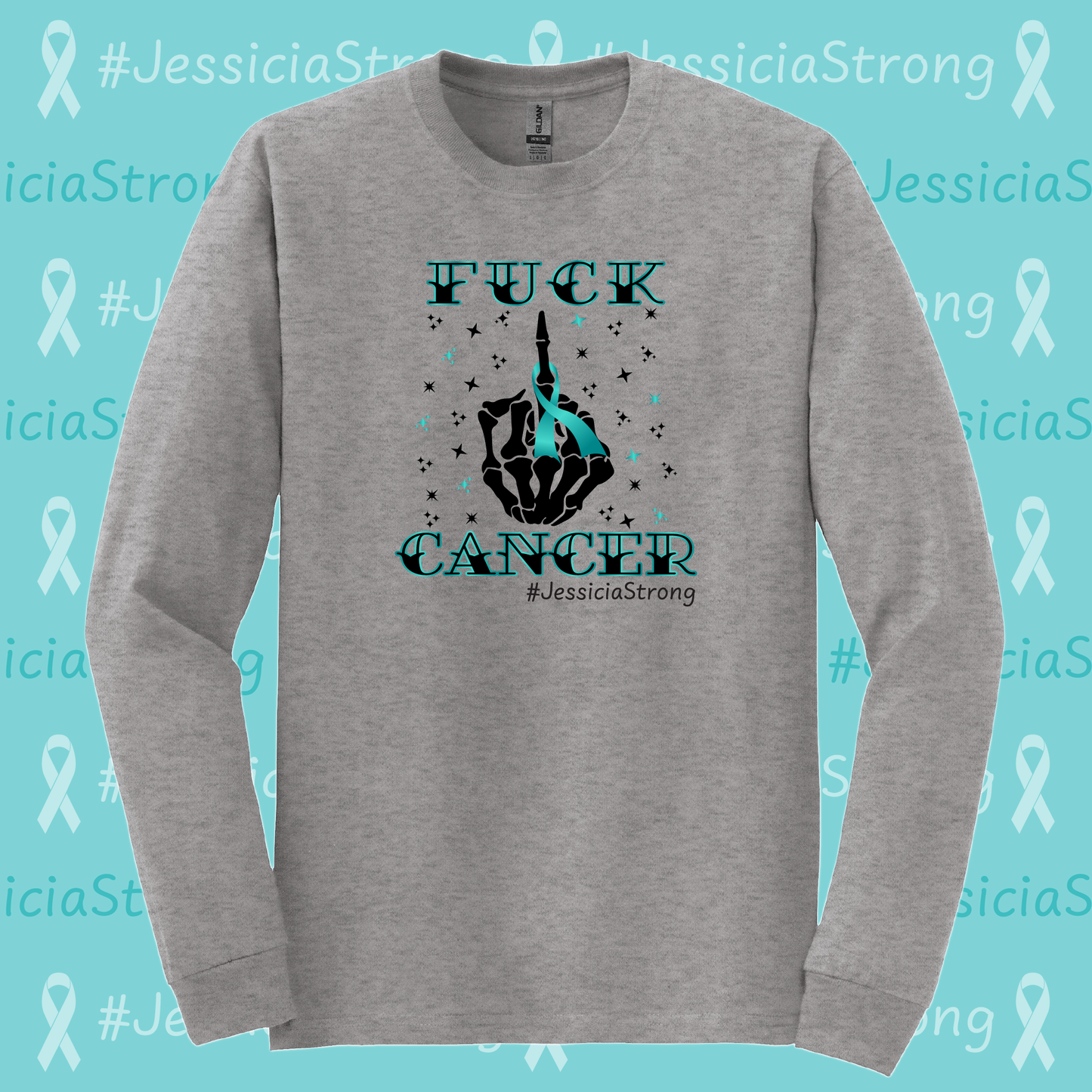 Jessicia White Cervical Cancer Fundraiser Crewneck Sweatshirt