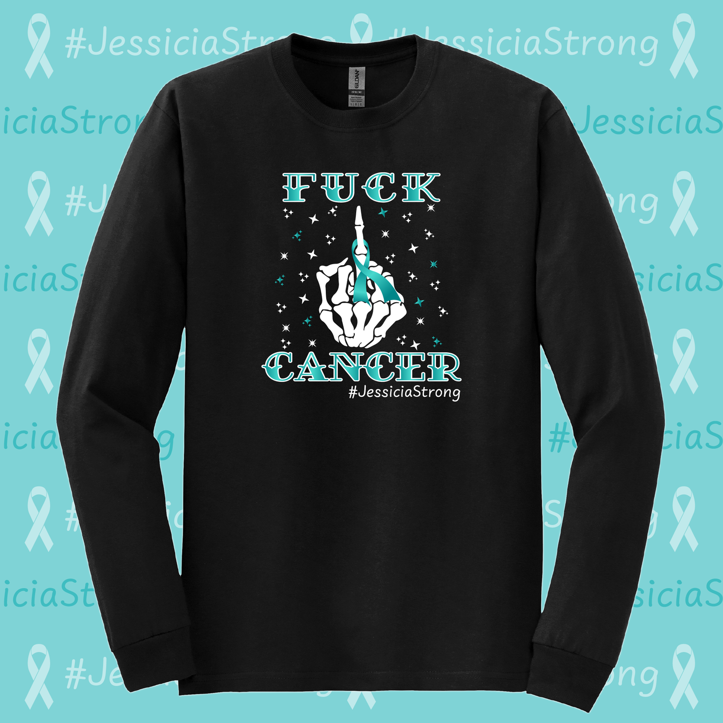 Jessicia White Cervical Cancer Fundraiser Crewneck Sweatshirt