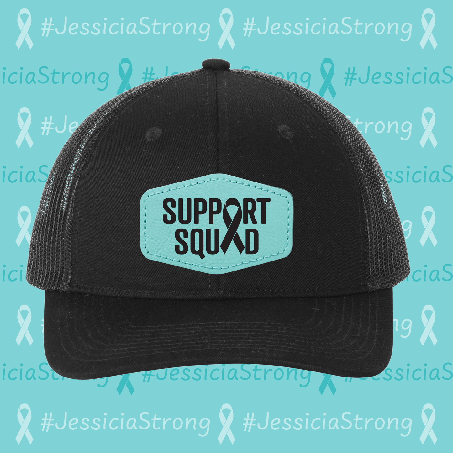 Jessicia White Cervical Cancer Fundraiser Ponytail Snapback Hat With Patch