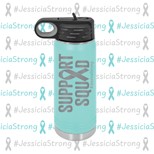 Jessicia White Cervical Cancer Fundraiser 20 Ounce Water Bottle