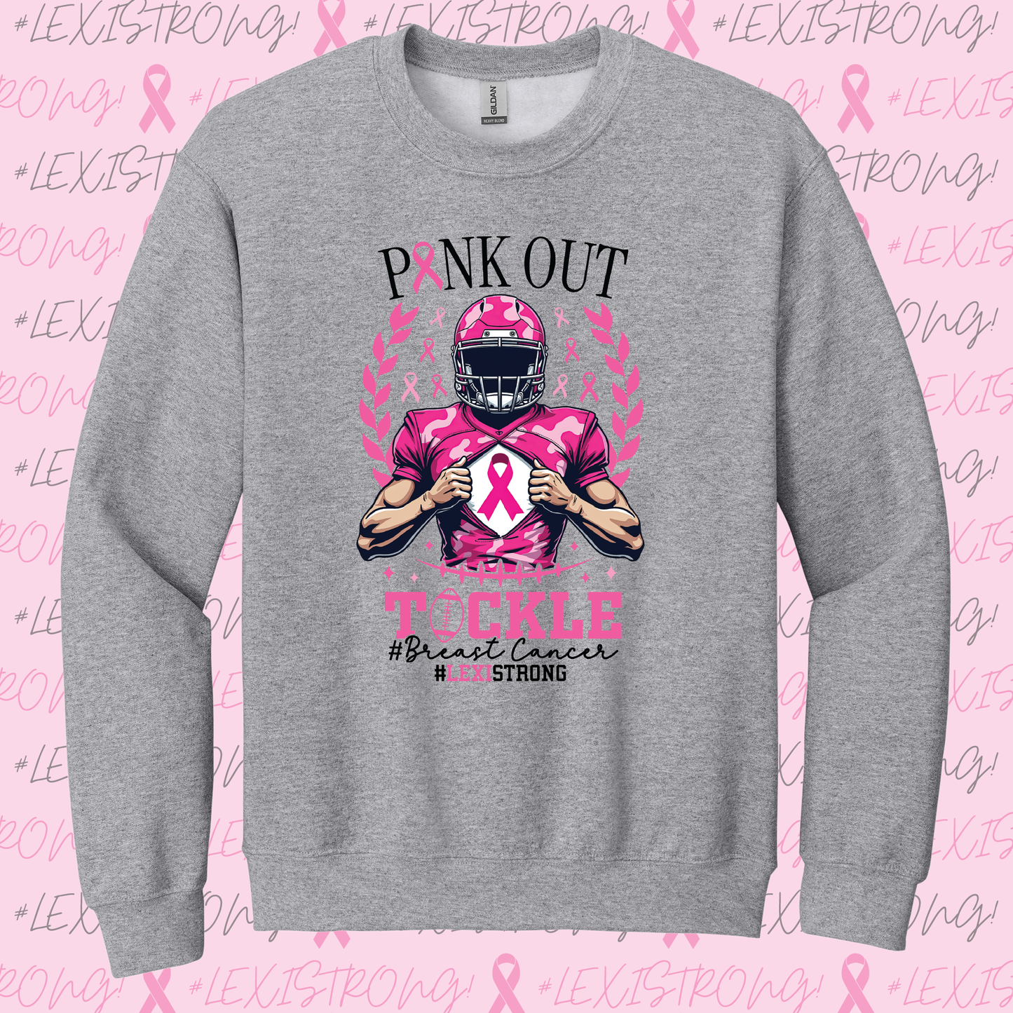 Alexis Town Breast Cancer Fundraiser Crewneck Sweatshirt