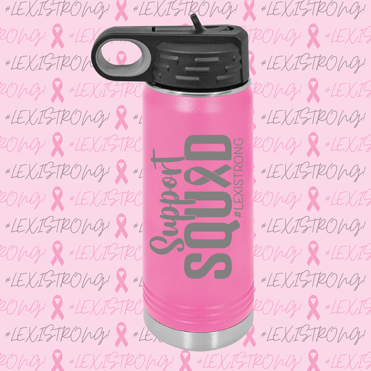 Alexis Town Breast Cancer Fundraiser Water Bottle